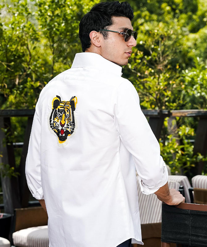 100% premium cotton  white shirt